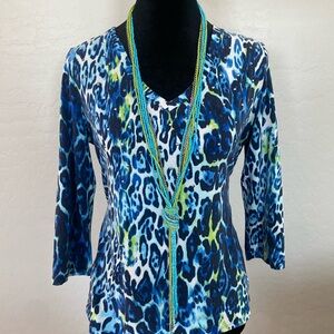 Stunning Blue/Green Animal Print
